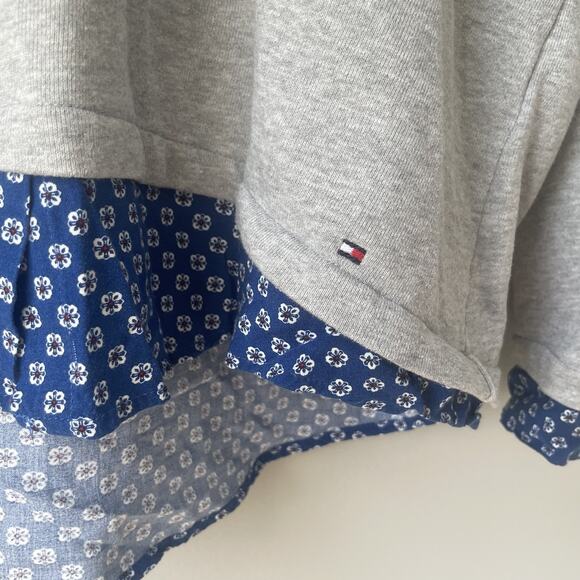 Tommy‎ Hilfiger Jersey Knit Hooded Sweatshirt Womens Size XL Heather Grey - Picture 5 of 9